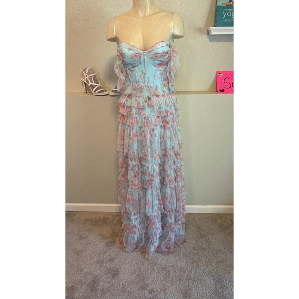 B. Darlin - Bustier dress with floral print and sweetheart neckline - Picture 2 of 8